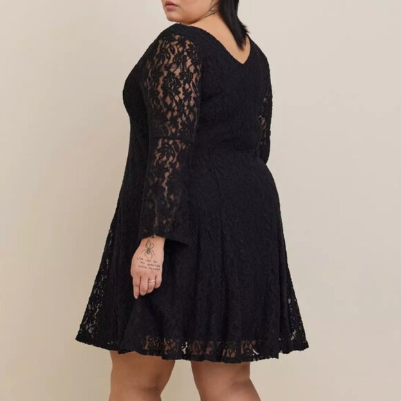 Torrid Mini Lace Bell Trapeze Dress - Picture 2 of 7